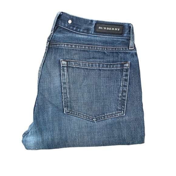 VINTAGE Burberry Jeans Size 34 Blue RIPPED CROTCH - Picture 10 of 10